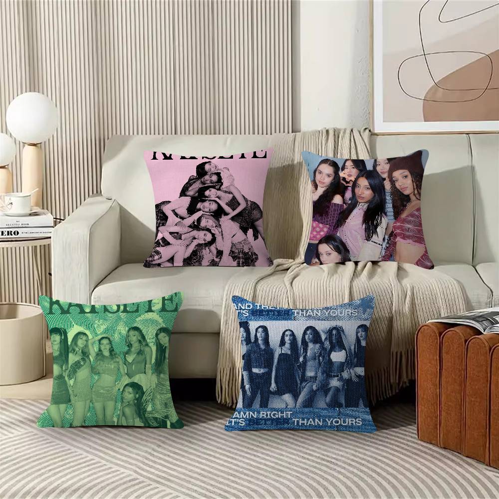 Korea Kpop Band KKatseye Pillow Gifts Home Office Furnishings Bedroom Sofa Car Cushion Cover Case xcm