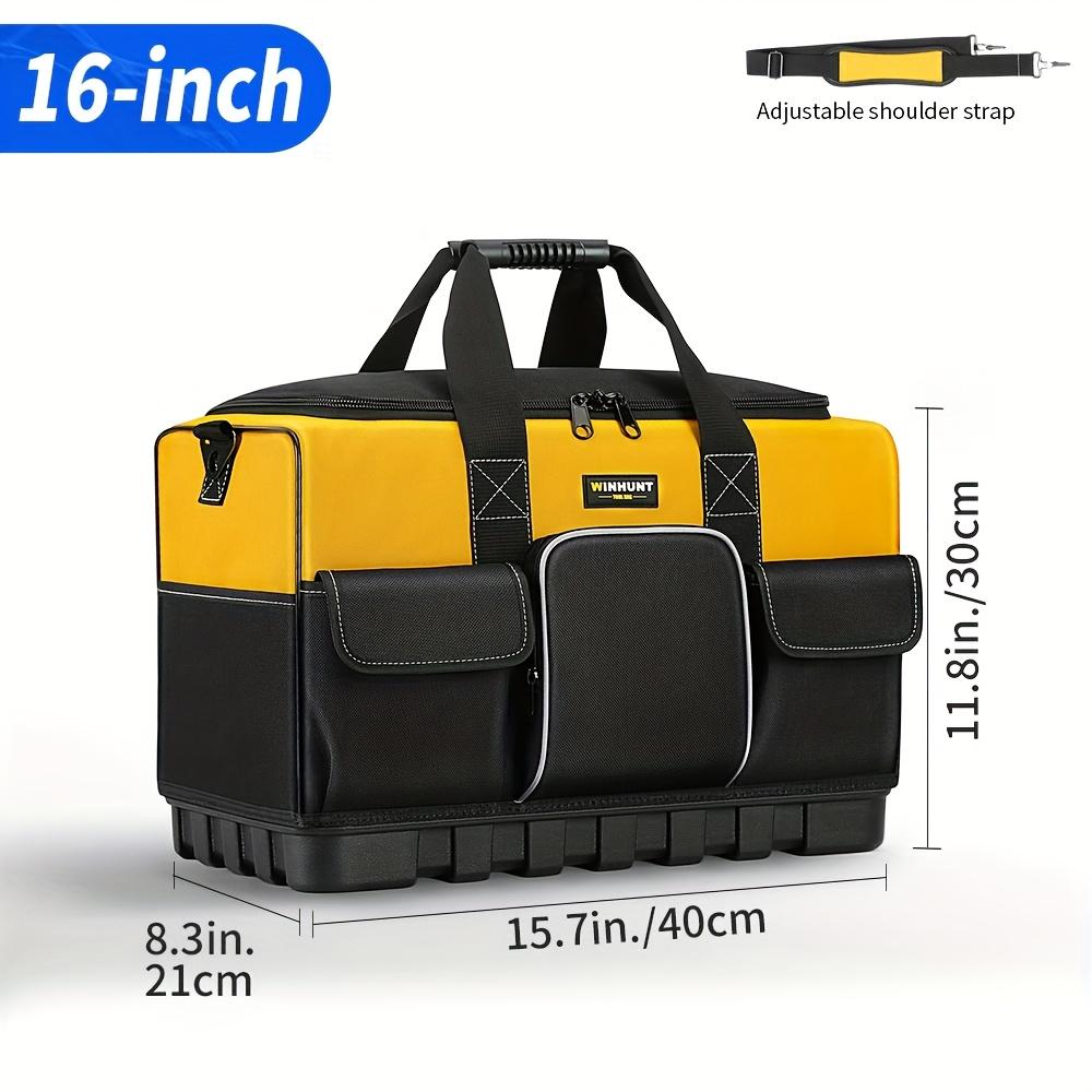 

TWINHUNT Heavy-duty Tool Kit, 16-pocket Portable Toolbox Storage Bag, Soft Handle Tool Backpack Bag золотой