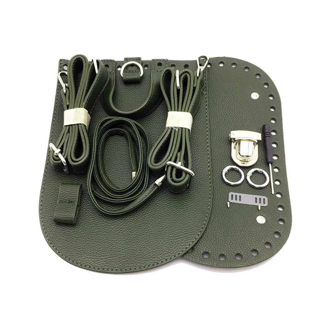 PU Leather Backpack Making Kits Handmade Bag Knitting Crochet Set with Bag Straps Bag Accessories for Bag Making