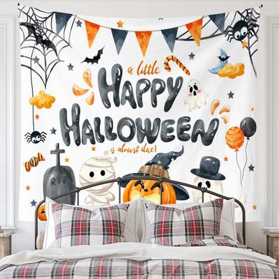 Home Cute Halloween Background Cloth Halloween Hanging Cloth Decorative Tapestry