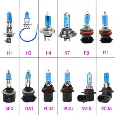 12 V ultraweiße Halogen-Autoscheinwerferlampe – H1, H3, H4, H7, 9005, 9007