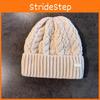 Knit Hat Simple With Embroidered Letters Warm Solid Color For Casual Wear