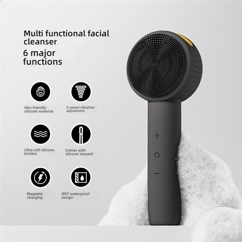 Household Electric Silicone Facial Cleansing Brush for Face, Hot Compress To Clean Pores, Universal Facial Cleansing Instrument