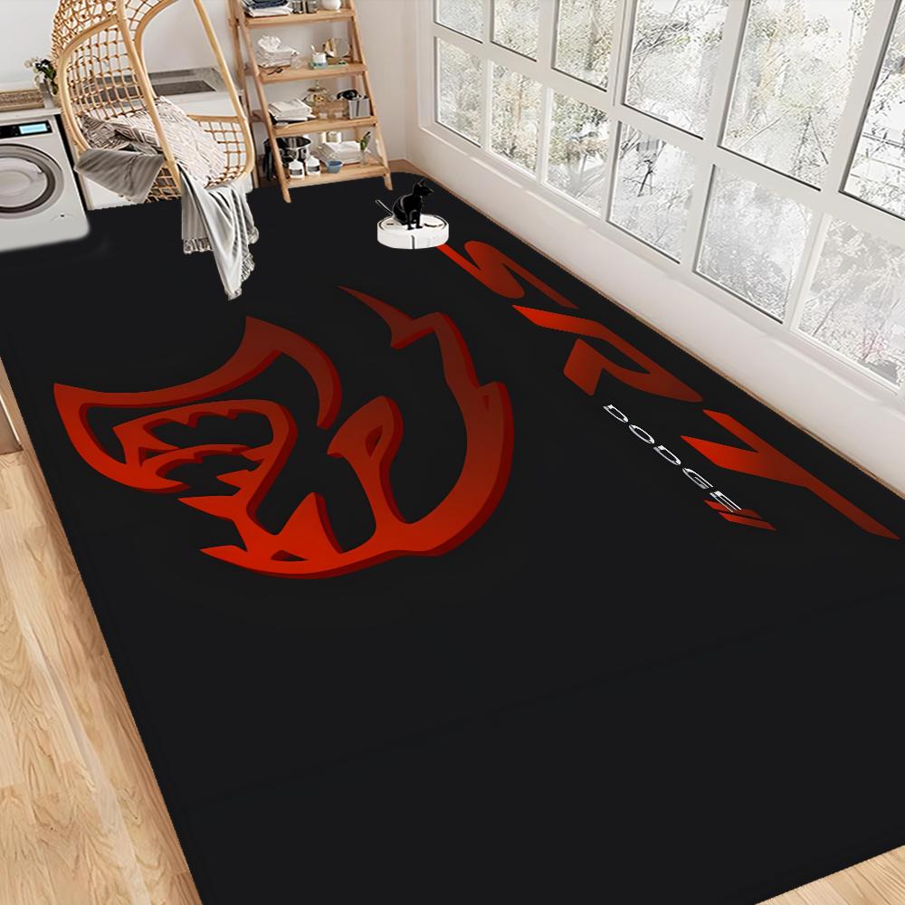 SRT Hellcat Demon Dodge Fußmatte Nordischer Stil Haustürmatte Badezimmer-Toilettenmatten Schlafzimmer Hotel Dekorationsmatte