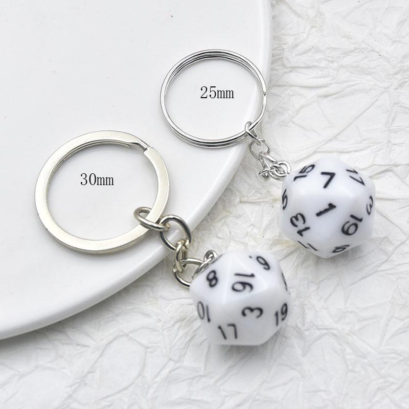 Colorful Acrylic 20-Sided Dice Shaker Pendant for Handmade Jewelry