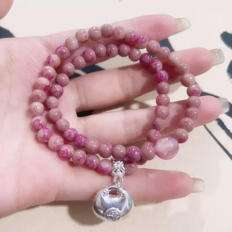 Pulseira de barraca estilo celebridade da internet pulseira não repetitiva super fada estilo chinês modelo esmaltado DIY