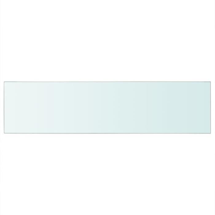 VidaXL Panneau pour étagère Verre transparent 100 x 25 cm