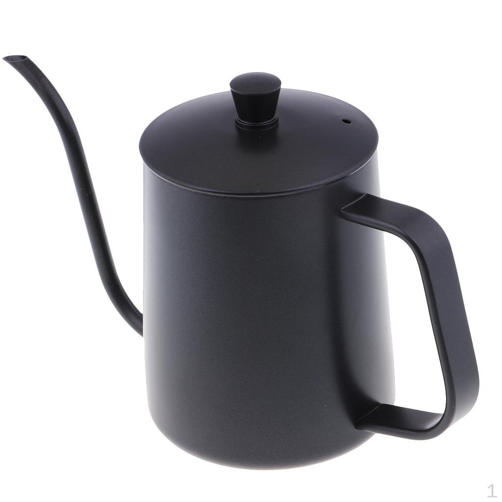 

Stainless Steel Drip Coffee Maker Kettle Water Handle Long чёрный