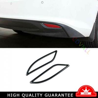 For Chevrolet Malibu 16-18 Black Steel Car Outer Rear Fog Light Frame Cover Trim