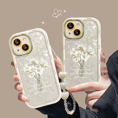 Applicable To Apple 14 Mobile Phone Case Iphone13Promax Small Fresh Flower Chain 12 High-end Silicone Xs