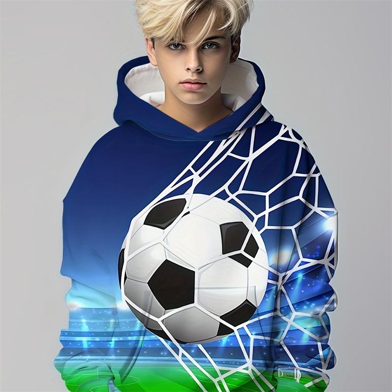 Newest Football Men Hoodie Soccer Women Sweatshirts Kids 3D Graphic Hoodies Suitable Boys Girls Harajuku Sweatshirt Top Clothing
