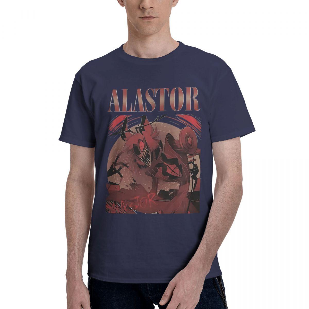 

Alastor Hazbins Hotels 100 Cotton Casual Breathable Confortable Men Top High End Mens Clothing Men TShirt 4XL