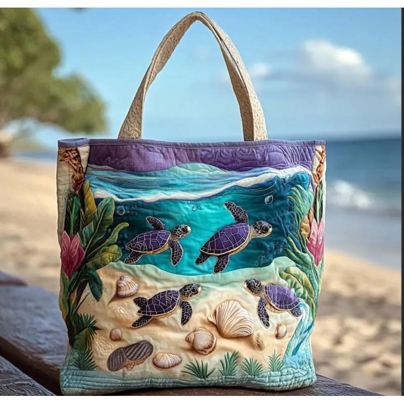 TEMU Womens Fashion Printed Tote Shoulder Bag 600D Oxford Cloth