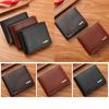 Multi-position Men's Short Wallet Large Capacity ID Card Holder Casual Male Leather Purse  Shopping