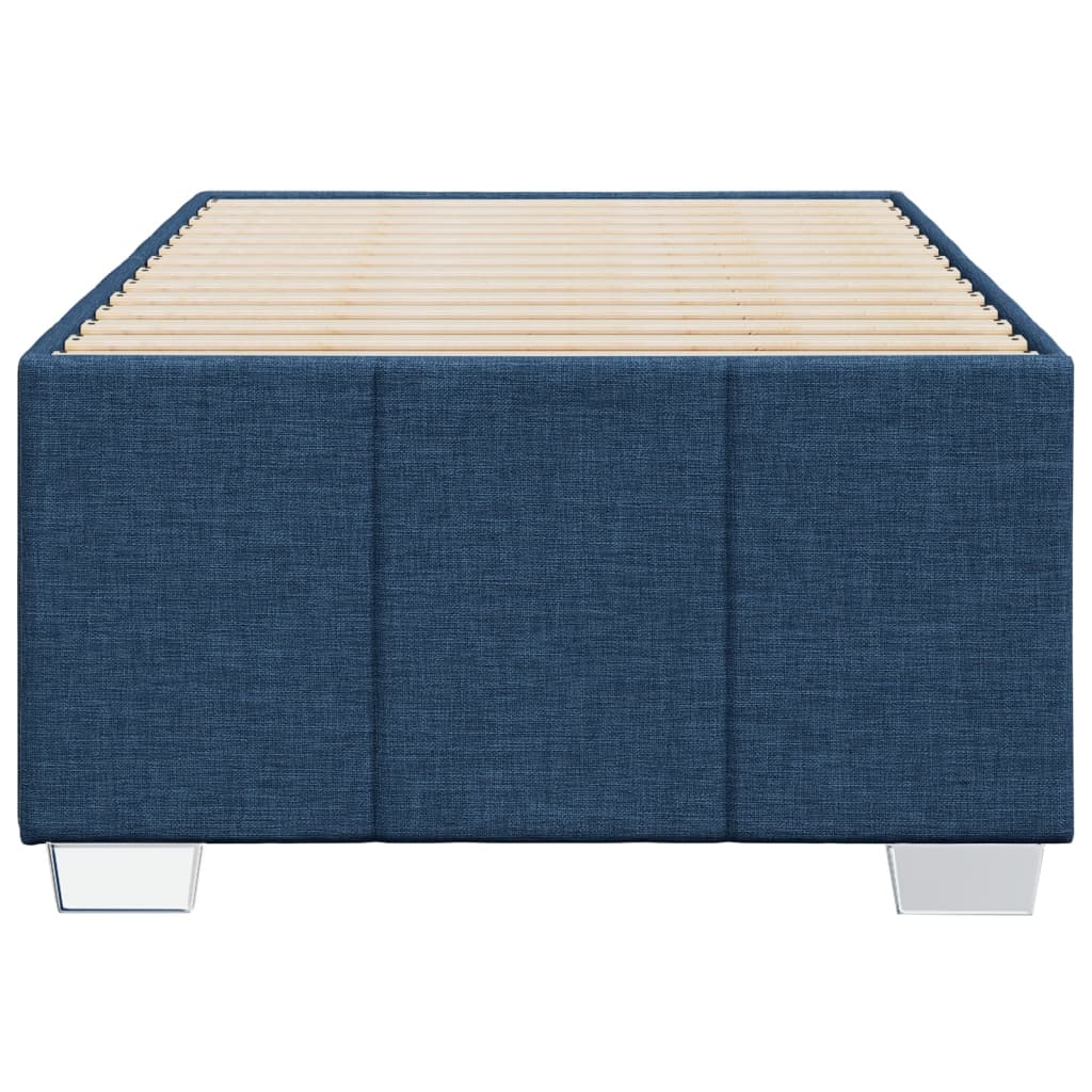 Bed Frame without Mattress Blue 90x200 cm Fabric