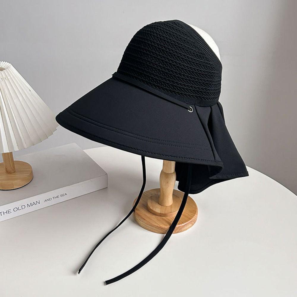 Elegance Large Brim Sun Hat Foldable Wide Brim Sunhat Lightweight Summer Fisherman Cap  Fishing