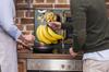 2x GLASS PROTECTIVE PLATE FOR STOVE 40x52 BANANA