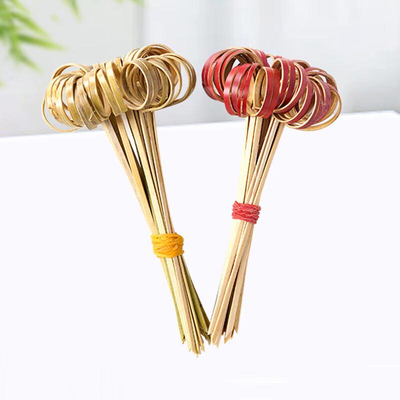 15cm Disposable Ring Bamboo Skewers