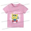 SpongeBobs Cartoon Tshirt for Children Cotton Soft Tee Boys Girls Tops Colorful Clothing Anime Printed Clothes Birthday Gift