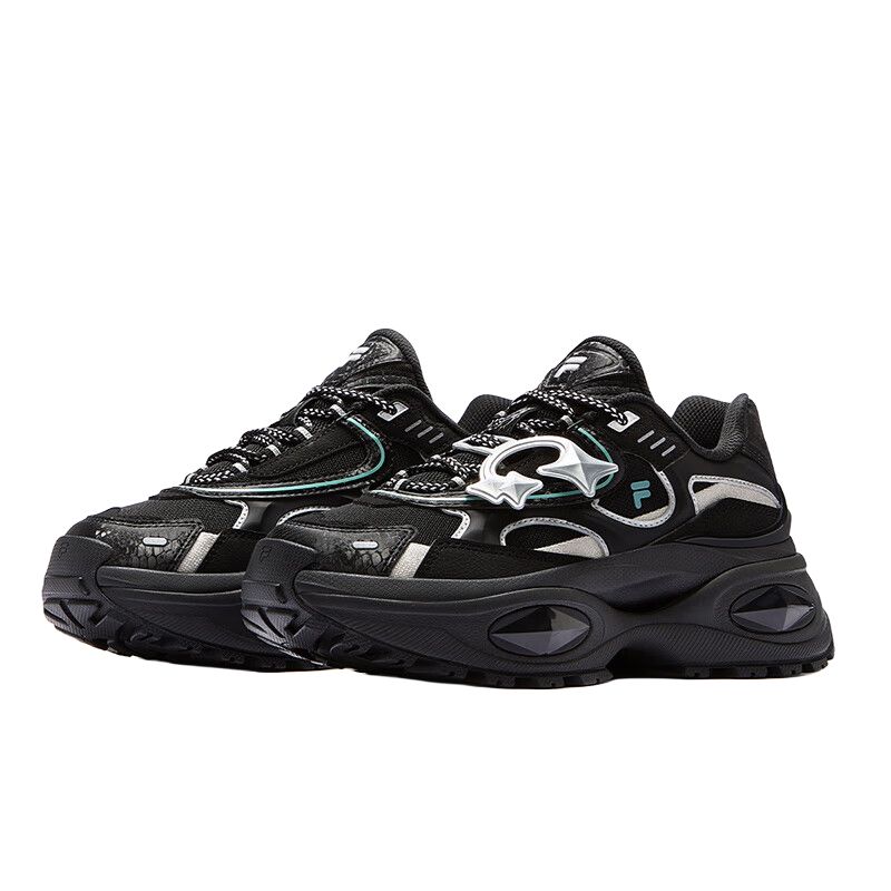 Fila Fusion Bianco III Soft Comfortable Durable Increased Height Low Top Dad Shoes Women Sneaker Black T12W511007-FBS