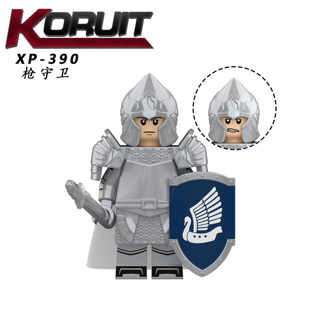 Kt1051 Medieval Movie Magic Ring Guard Knight Assembled Building Block Figurine Military Toy