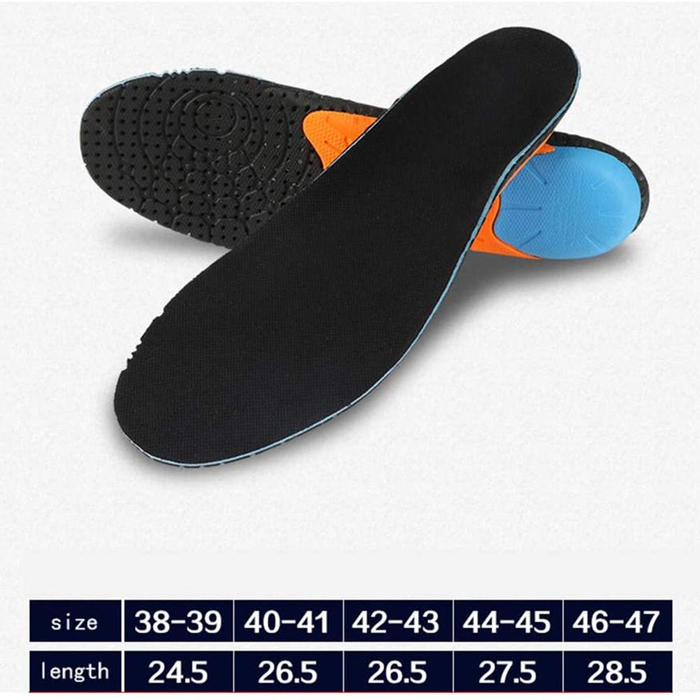 1 Pair Shock Absorbing Running Insole Breathable EVA Sweat Absorbent Insoles Arch Support Insert Sports Insole