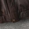 Vintage Red Brown Men Leather Jacket Oversized Style Black Genuine Cow Loose Man Bomber Coat Plus Size