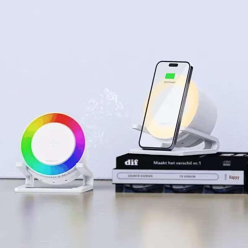 Recci RSK-W28 Wireless Charging Bluetooth Speaker with RGB Ambient Light