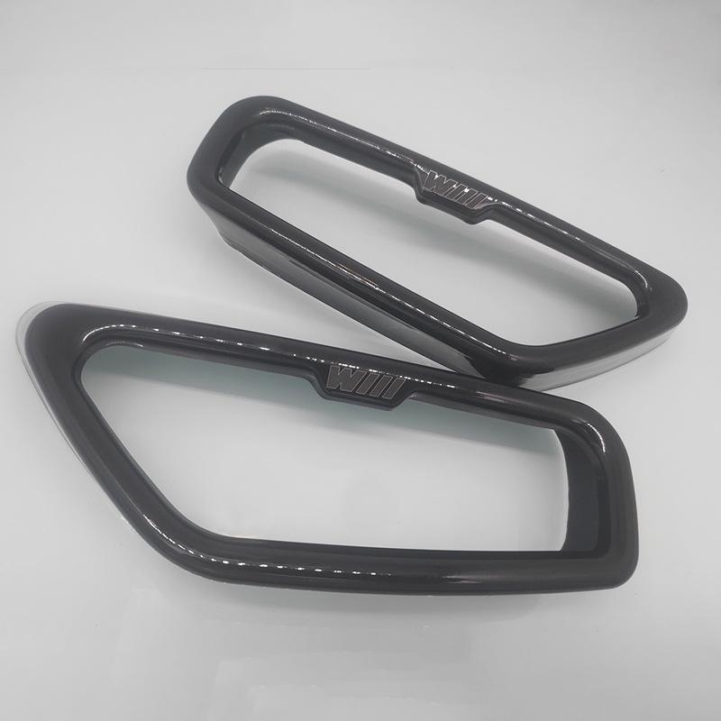 BMW 5 Series (2018-2021) Black Stainless Steel Exhaust Cover with Logo