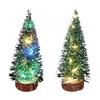 Mini Christmas Cedar Tree With Led Lights Small Pine Table Desk Xmas Home Decor
