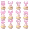 Birthday Bow Creative Sparkling Paper Flag Cake Decoration Plugin Party Props