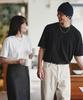 Peulinteuseuta [2Pack] 17-Count Basic Plain Oversized Round Short Sleeve T-Shirt