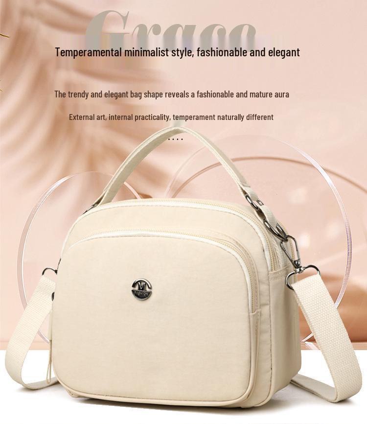 2025 Nylon Multifunctional Shoulder Bag - Solid Color Crossbody Handbag