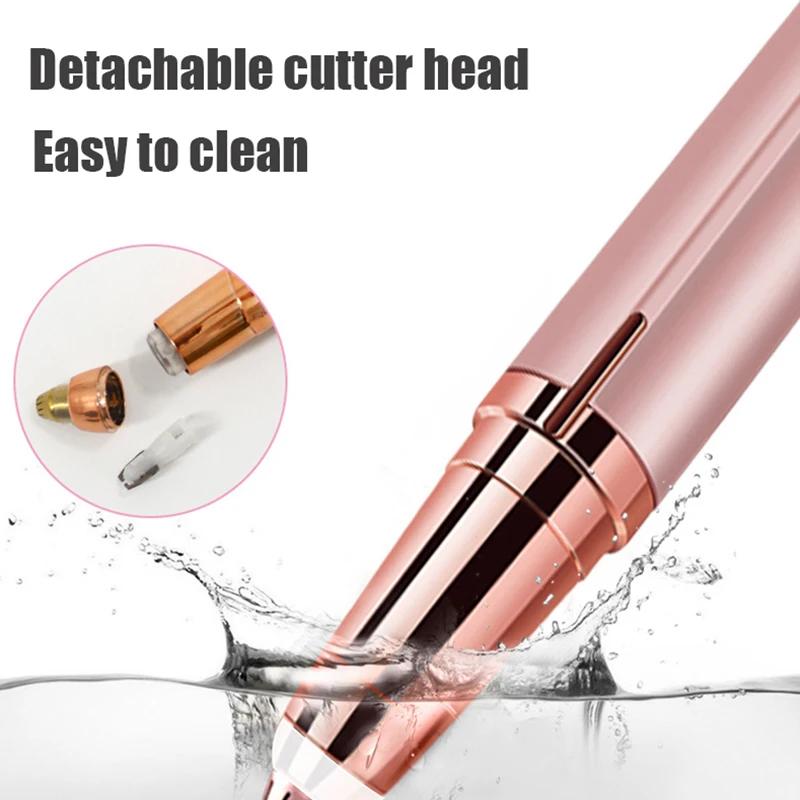 Electric Eyebrow Trimmer Shaper Pencil USB Rechargeable Automatic Facial Hair Remover for Women