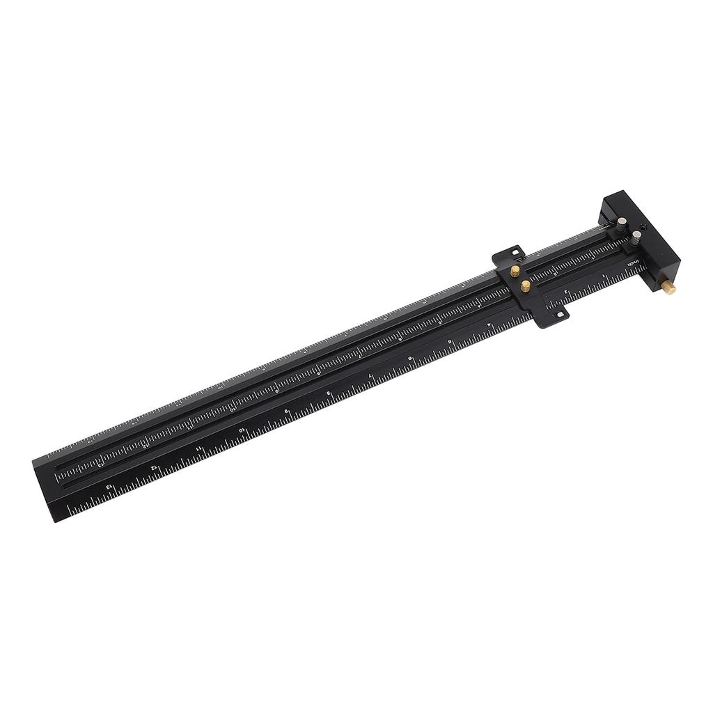 Woodworking   Tool 14inch Metal Aluminium Alloy Double Line Marking Ruler   T Type Measuring Scribing Ruler