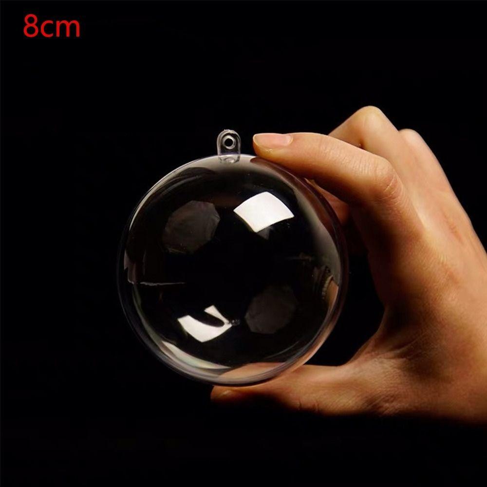 5PCS Bauble Ornament Christmas Transparent Ball Christmas Trees Open Ball Box  Parties