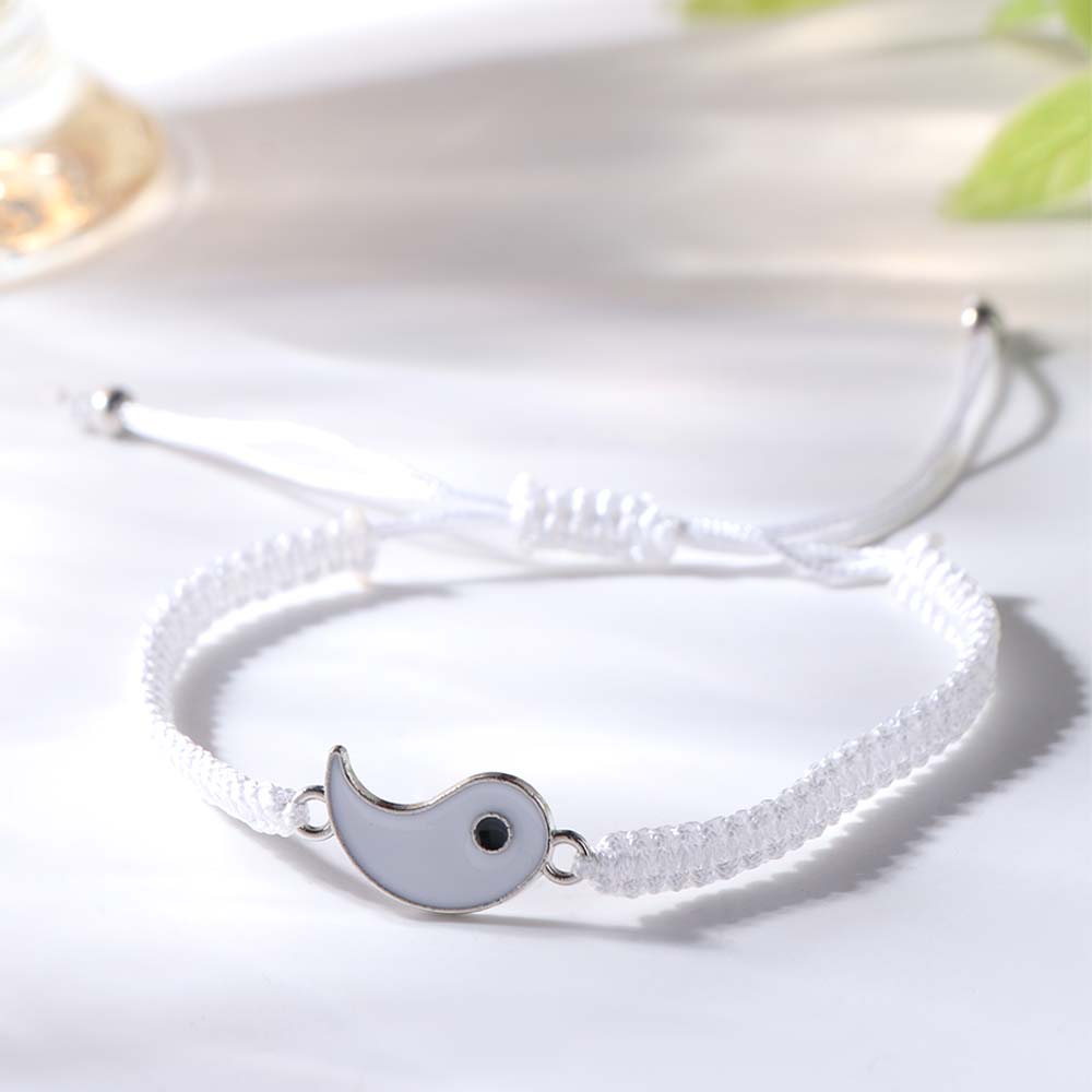 1 Pair Yin and Yang Taichi Bracelets Bagua Taichi Hand Rope Taichi Friend Bracelet  Men Women