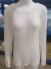 Women's 2026 New American Style Loose Knit Cardigan - Hollow Big Round Neck, Solid Color, See-through Mesh, Long Sleeve.