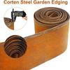 Steel Garden Edging, 16cm Wide, 5m or 10m Long, Pre-Rusted Steel Border Strip for Flower Beds, Tree Rings and Pathways