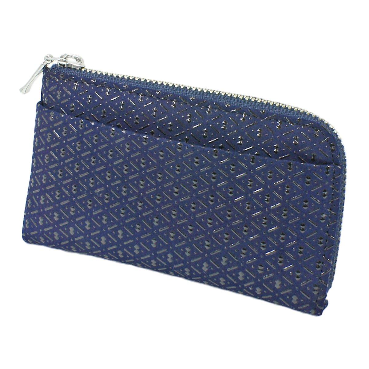 

Indenya Inden Coin Purse F Coin Purse 05 Deerskin Navy Blue x Black Lacquer Gourd Pattern 1005-04-007