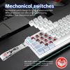 K61 61 Keys Ribbon Wired Mechanical Keyboard Red Blue Switch Ice Blue Backlight Type-C Portable Full Key Rollover Gaming Keypad