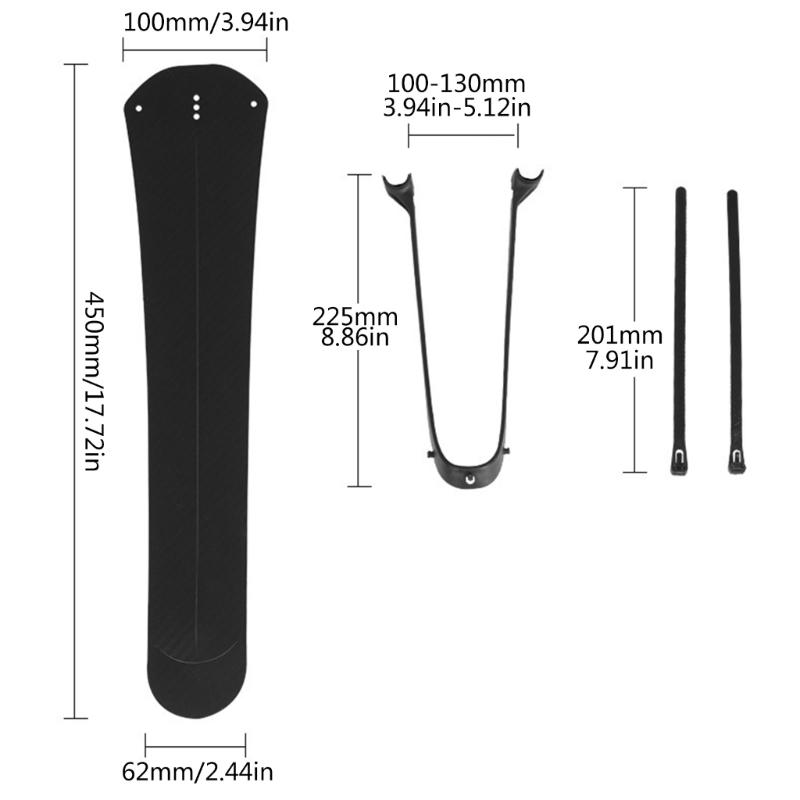 Bike Mudguard Bicycles Foldable Mudguards Portable Adjustable Bike Mud Flap Rear Mud Guard for BMX Mountain Road Bikes