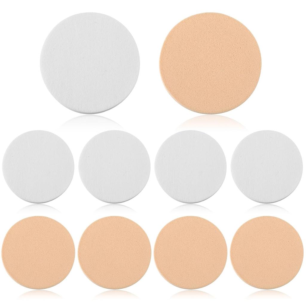 12PCS Round Makeup Sponges for Foundation, Facial Powder Puff Makeup Pads for Liquid Foundation Cream Powdes Concealer Blending Cosmetic Sponges for
