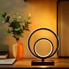 Modern and Minimalist Ring-shaped Desktop and Bedside Lamp. It Is Powered by USB and Has the Function of Three-color Dimming.