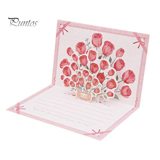 

Всплывающая поздравительная открытка 3D Цветочный букет Открытка ручной работы Роза Подсолнух Тюльпан Подарочная карта на День матери Выпускной Годовщина красный