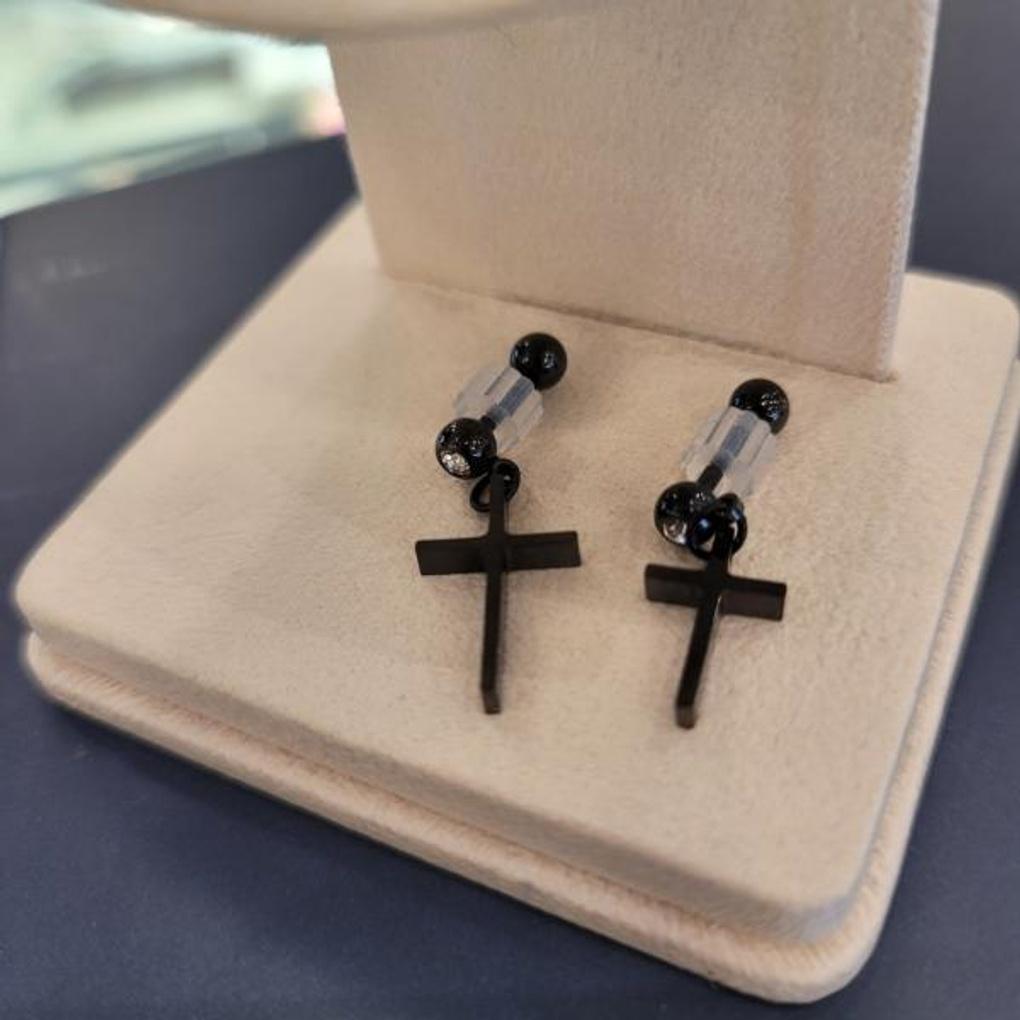 ARTRIA Surgical Steel Cross Piercing ATPPCSC0036BKF