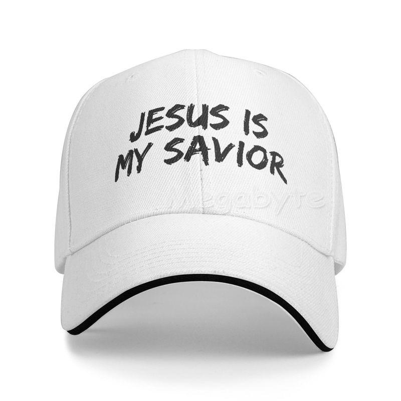 Jesus Is My Savior Baseball Cap for Women Unisex Black Cotton Denim Hat Adjustable