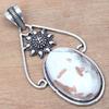 Pendant Scolecite Shell Gemstone Handmade Gift For Her Silver Jewelry 2.5"