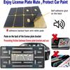 Aootf Front License Plate Bracket- Universal Bumper Mounting Kit, Car Tag Holder Adapter & Black Aluminum Plate Cover, Anti-Theft Lock Screw Bolt