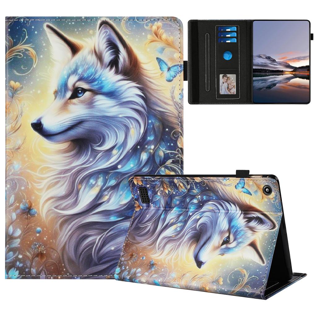 Tablet Case For Amazon Fire HD 8 (2018)/(2017)/(2016) Pattern Leather Cover with Auto Sleep/Wake, Card Holder